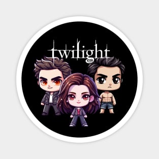 Twilight Whimsy: A Chibi Love Story Magnet